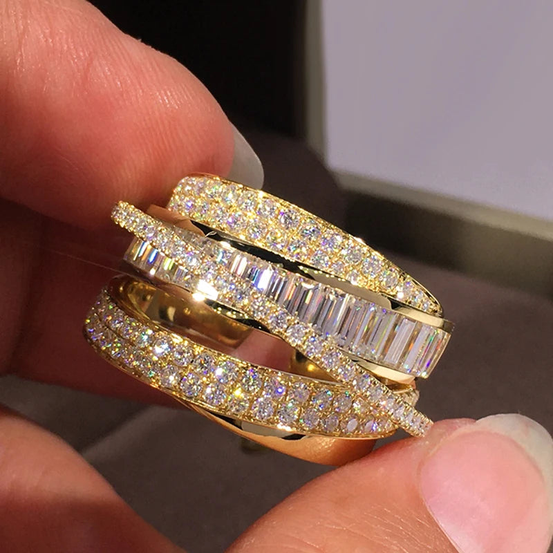 Wide Opening Ring Bright Zirconia