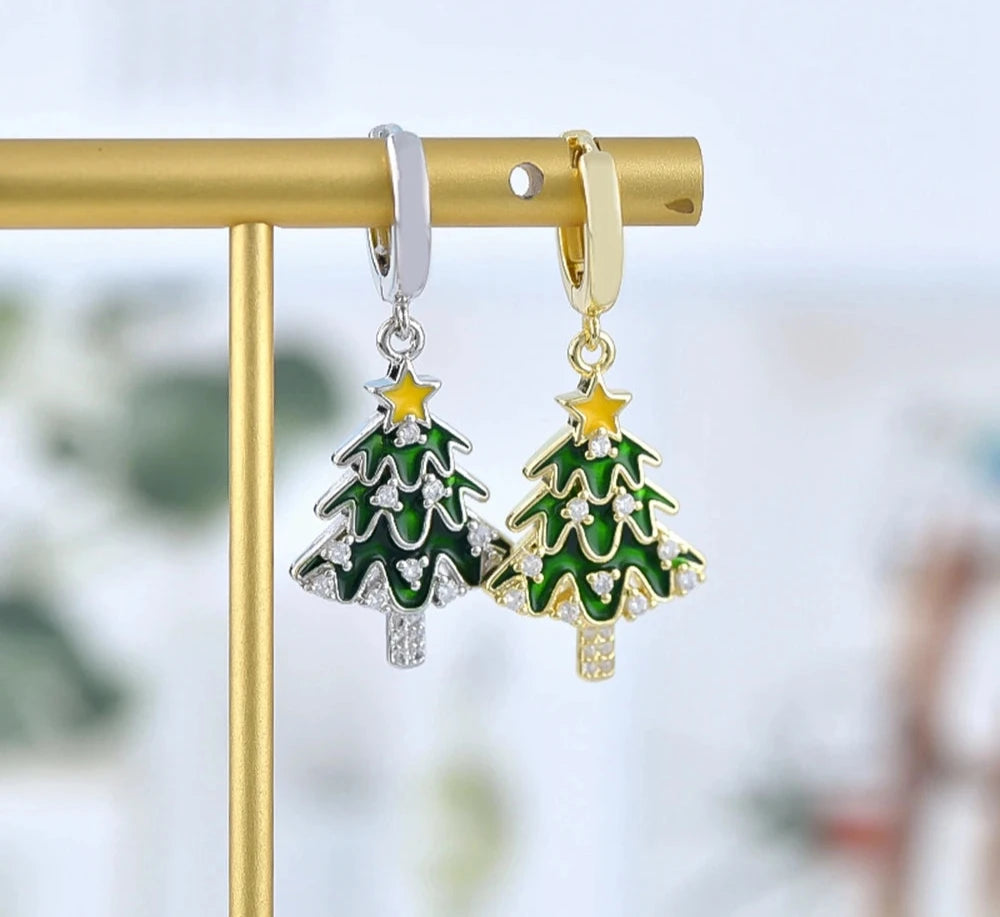 Christmas Earrings 925 Sterling Silver