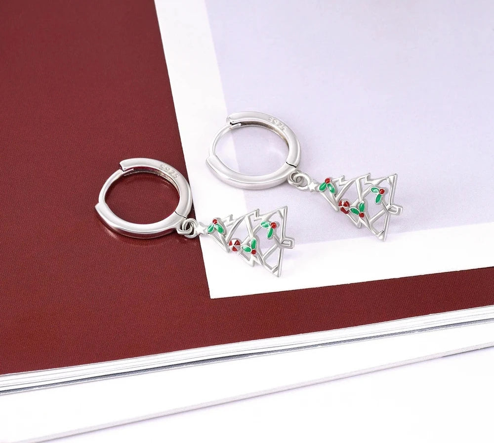 Christmas Earrings 925 Sterling Silver