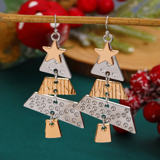 Splicing Together Christmas Tree Earrings